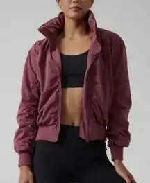 Athleta Point Reyes Bomber II Jacket in Tawny Rose Pink Size Large