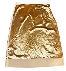 New 3.1 Phillip Lim Metallic Gold Skirt, size 10