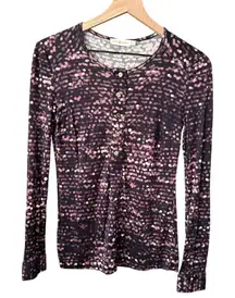 Tory Burch Silk Purple Long Sleeve Blouse XS