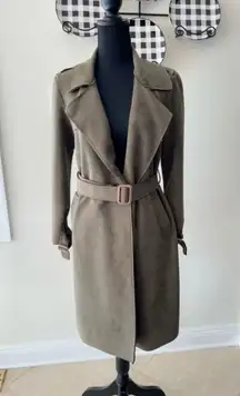 Suede Trench Coat