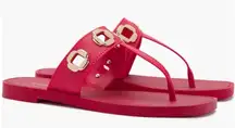 Larroudé Milan Slide Cushioned Sandal (Women), Scarlett Red, Size 8/9, NWT