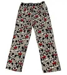 Disney Mickey Mouse Sleepwear Pajama Fuzzy Pants Gray Medium