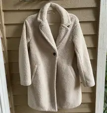 Uniqlo Women's Cream Sherpa Coat