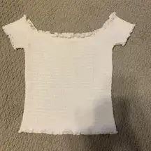 White Cropped  Shirt