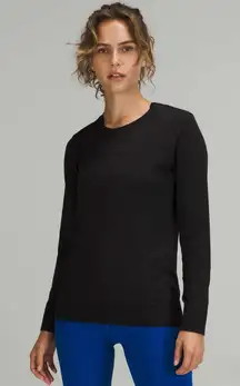 Lululemon NWT Swiftly Relaxed Long Sleeve Shirt Top Tee Black Size 4