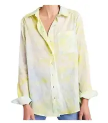 Pilcro womens XL Anthropologie tye dye button up shirt casual cute long sleeve