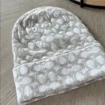 Coach Signature Logo Metallic Thread Beanie