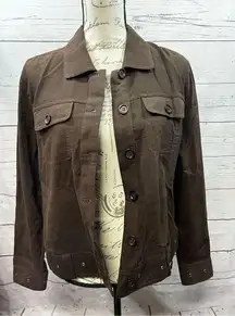 Christopher & Banks medium brown button up jacket NWT (#1969)