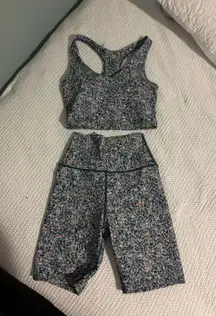Floral patterned athletic set