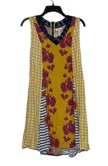 Matilda Jane Once Upon A Time Golden Key Floral Embroidered Shift Dress XS Women