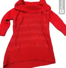 Iz Byer Metallic Cowlneck sweater