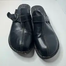 B.O.C Black Leather Mules Size 11