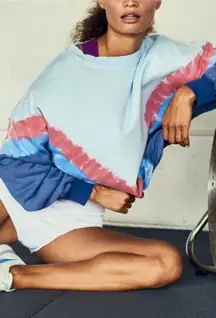 Free People FP Movement Ombre Tie-Dye Metti Crew Size Large Sweatshirt