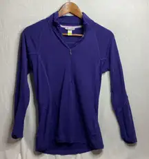 Smartwool Quarter Zip Purple Pullover Size Medium Merino wool