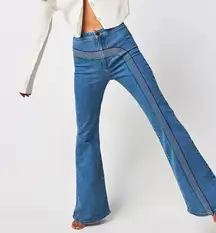 Lee Rainbow High-Rise Super Flare Jeans size 30X33 Pride