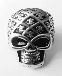New stainless steel skull biker ring size‎ 14