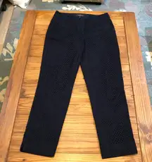 Talbots Signature black Eyelet pants size 2
