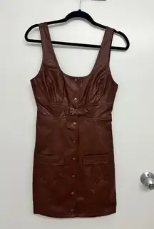 Free People Brown Leather Dress