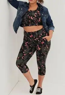 Torrid  Happy Camper Performance Core Capri Legging Cargo Pocket