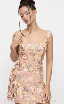 Cider Floral Sequin Mini Dress