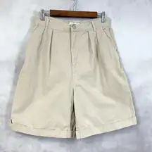 VTG 90s Jay Jacobs Shorts Womens 11 Safari Walking Bermuda Retro Pleated Cuffed‎