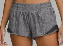 Lululemon Hotty Hot Shorts Heathered Black 12 Nwt