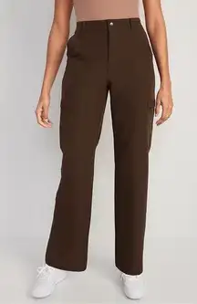 Old Navy Brown Cargo High-Waisted StretchTech Pants