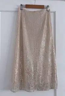 KS Beige sequined skirt