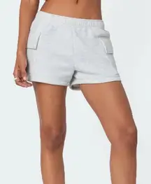 Edikted Garnet Cargo Sweat Shorts Light Gray