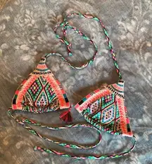 Bikini triangle top ONLY XS Aztec pattern sting