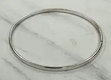 Skinny Silver Tone Minimalist Bangle Bracelet Stacking ✨