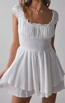 Urban Outfitters Rosie Smocked Tiered Ruffle Romper