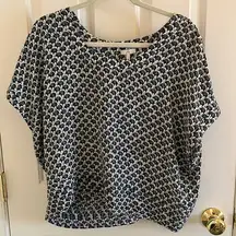 Joie Savory elephant print silk top size small