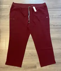 NWT FIGS Maroon Yola Skinny Scrub Pants Nurse Doctor Women's size 6XL Tall