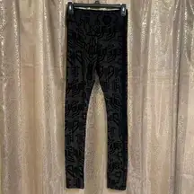 Killstar Black Burnout Lulz Mesh Circuit Board Leggings, XS NWOT