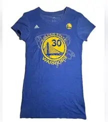 Adidas Golden State Warriors Shirt Curry #30 Tee Size M/L Medium Blue Basketball