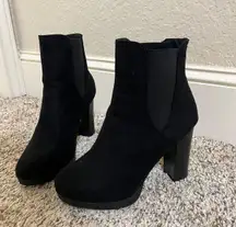 Black Suede Ankle Boots