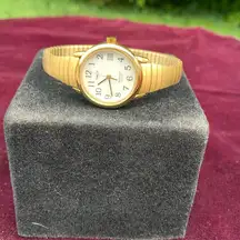 Timex Vintage  Gold Tone Watch with Stretchy Band