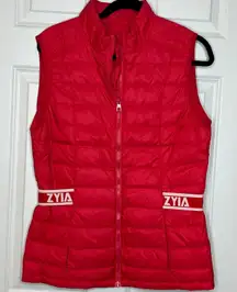 Zyia‎ Active Alpine Red Down Feather Filled Puffer Vest XL