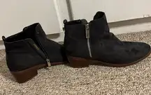 Gray suede booties worn one time. Size 8. Very comfy with small heal