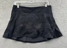 Lululemon Play Off The Pleats Mid Rise Skirt Skort Heritage 365 Camo Women's 8