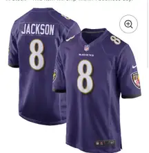 Men's Baltimore Ravens Lamar Jackson Nike Purple Game Jersey