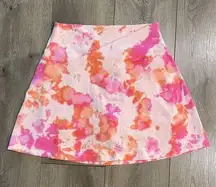 NWOT PINK By VS High Rise Cross Over Waist Pocket Tie Dye Tennis Skirt Medium