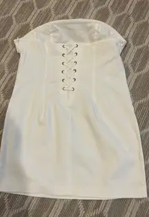 Strapless White Dress