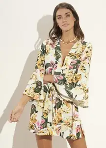 Maaji  Joy Caftan Swim Cover-Up in Spring Garden Floral sz S