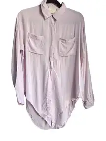 Anthropologie Maeve front tie lilac shirt XS