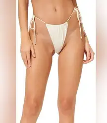 Good American Tiny Ties Bikini Bottoms, Women’s Size 4 - Ivory