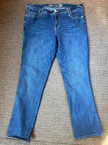 Seven7‎ Womens Embellished Pocket Jeans Blue Denim Bootcut Size 20