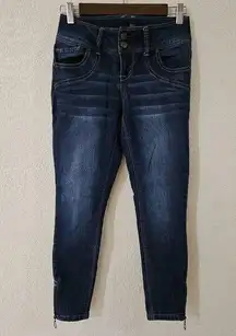 Womens Jeans Size 4P Blue Stretch Skinny Jeans