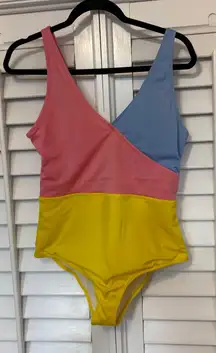 Crane Multi Color One Piece Swim Suit Size Large‎